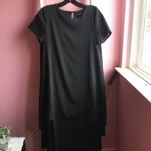 Black high-low dress